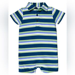 GARB | Ian Infant Striped Kids Polo Shirt Onesie w/ Golf Club logo